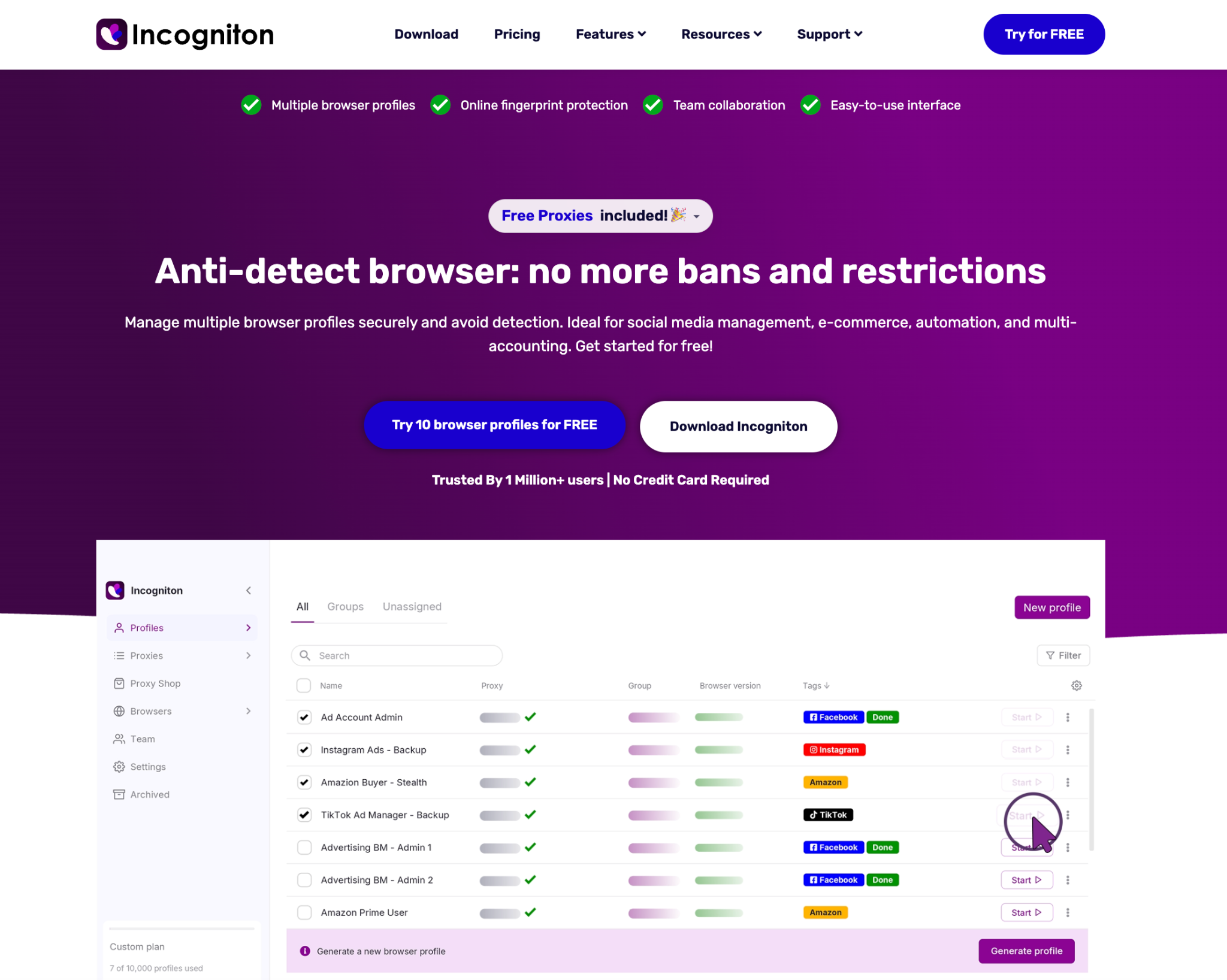 Anti-detect browser